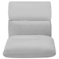 Chaise pliable de sol Gris clair Microfibre