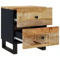Tables de chevet 2 pcs 40x33x46 cm Bois de manguier solide