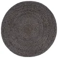 Pouf fait à la main Gris foncé 45 x 30 cm Jute