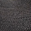 Pouf fait à la main Gris foncé 45 x 30 cm Jute