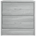 Table de chevet sonoma gris 40x30x40 cm bois d'ingénierie