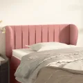 Tête de lit avec oreilles Rose 103x23x78/88 cm Velours