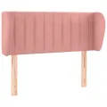 Tête de lit avec oreilles Rose 103x23x78/88 cm Velours