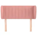 Tête de lit avec oreilles Rose 103x23x78/88 cm Velours