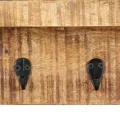 Porte-manteau mural 60x15x20 cm Bois de manguier brut solide