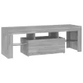 Meuble TV avec lumières LED sonoma gris 120x35x40 cm