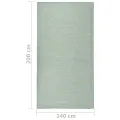 Tapis à tissage plat d'extérieur 140x200 cm Turquoise