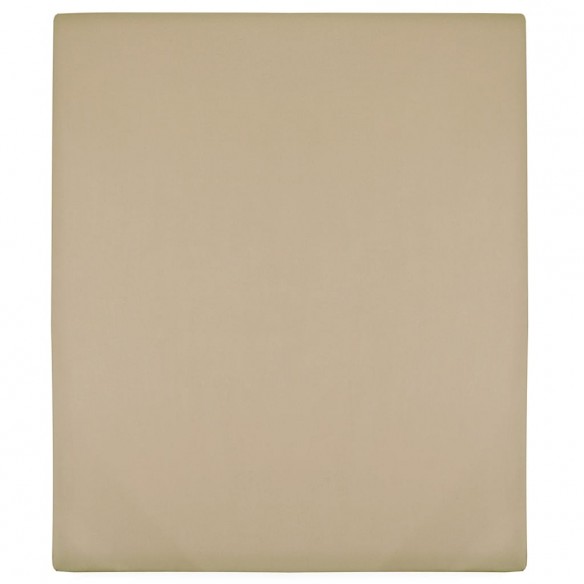 Drap-housse Jersey Taupe 160x200 cm Coton