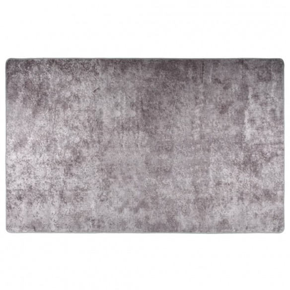 Tapis lavable antidérapant 160x230 cm gris