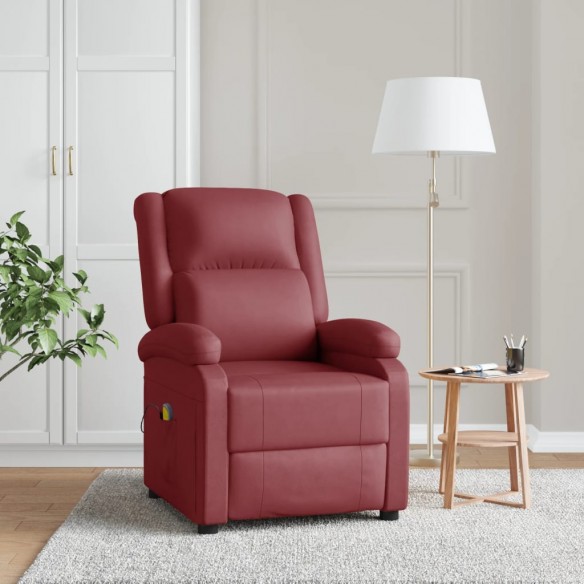 Fauteuil de massage Rouge bordeaux Similicuir