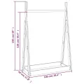 Porte-vêtements Blanc 100x45x150 cm Bois de pin massif