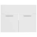 Armoire d'évier avec lavabo intégré Blanc Aggloméré