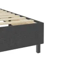 cadre de lit Gris foncé Tissu 140x200 cm