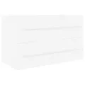 Armoire d'évier avec lavabo intégré Blanc Aggloméré