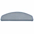 Tapis de marches d'escalier 15 pcs Gris clair et bleu 65x24x4cm