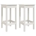 Chaises de bar lot de 2 blanc 40x40x78 cm bois de pin solide