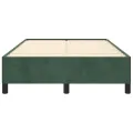 Cadre de lit sans matelas vert foncé 120x200 cm velours