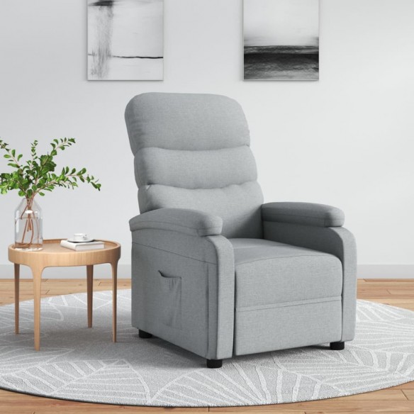 Fauteuil inclinable Gris clair Tissu