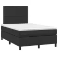 cadre de lit avec matelas et LED Noir 120x200 cm
