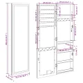 Armoire à bijoux avec miroir et éclairage LED mural