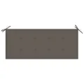 Banc Batavia avec coussin taupe 120 cm Bois de teck massif