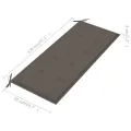 Banc Batavia avec coussin taupe 120 cm Bois de teck massif