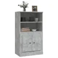 Buffet haut gris béton 60x35,5x103,5 cm bois d'ingénierie