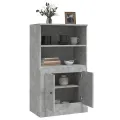 Buffet haut gris béton 60x35,5x103,5 cm bois d'ingénierie