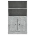 Buffet haut gris béton 60x35,5x103,5 cm bois d'ingénierie