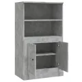 Buffet haut gris béton 60x35,5x103,5 cm bois d'ingénierie
