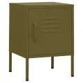 Tables de chevet 2 pcs Vert olive 35x35x51 cm Acier