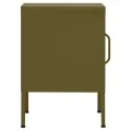 Tables de chevet 2 pcs Vert olive 35x35x51 cm Acier