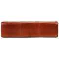 Banc de bok de gymnastique marron 110 cm cuir véritable et bois