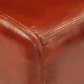 Banc de bok de gymnastique marron 110 cm cuir véritable et bois