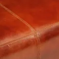 Banc de bok de gymnastique marron 110 cm cuir véritable et bois