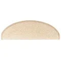 Tapis d'escalier 10 pcs 65x21x4 cm Crème