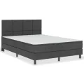cadre de lit Gris foncé Tissu 140x200 cm