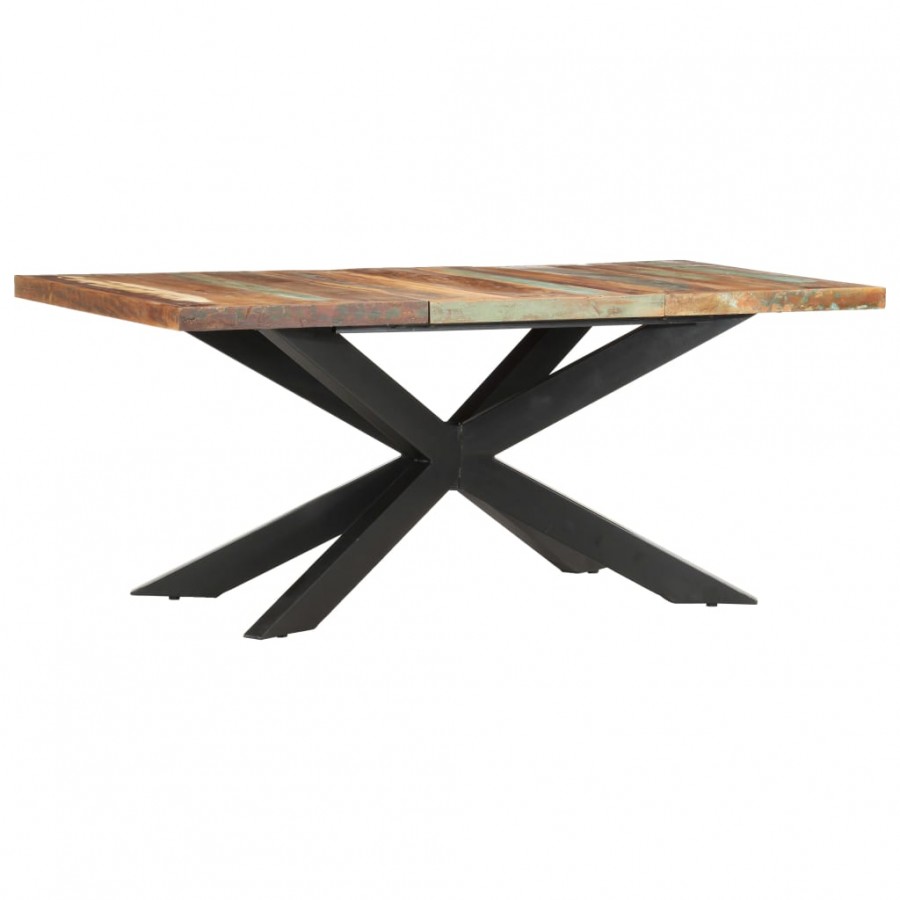 Table de salle à manger 180x90x76cm Bois de récupération solide