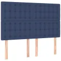 cadre de lit avec matelas Bleu 140x200 cm Tissu