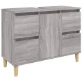 Meuble d'évier sonoma gris 80x33x60 cm bois d'ingénierie