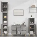 Meuble d'évier sonoma gris 80x33x60 cm bois d'ingénierie