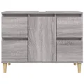 Meuble d'évier sonoma gris 80x33x60 cm bois d'ingénierie