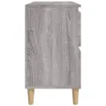 Meuble d'évier sonoma gris 80x33x60 cm bois d'ingénierie
