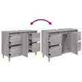Meuble d'évier sonoma gris 80x33x60 cm bois d'ingénierie
