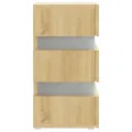 Table de chevet à LED chêne sonoma 45x35x67cm bois d'ingénierie
