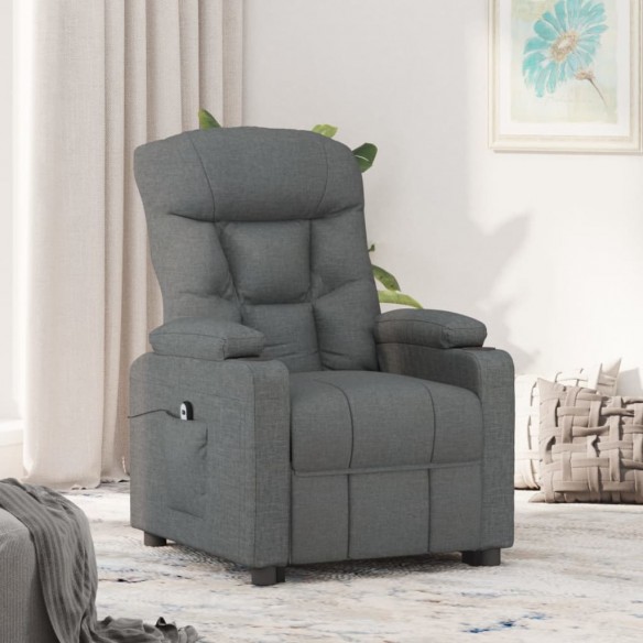 Fauteuil inclinable électrique Gris foncé Tissu