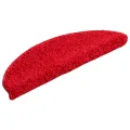 Tapis d'escalier 10 pcs 56x17x3 cm Rouge