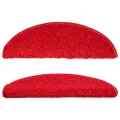 Tapis d'escalier 10 pcs 56x17x3 cm Rouge
