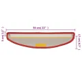 Tapis d'escalier 10 pcs 56x17x3 cm Rouge