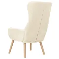 Chaise de relaxation Blanc crème Velours